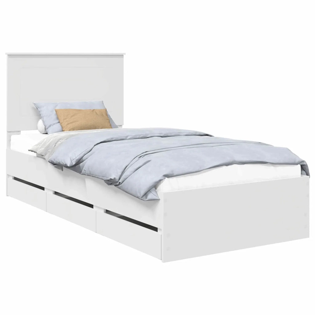 Struttura del letto Bianco 75 x 190 cm Legno Ingegnerizzato