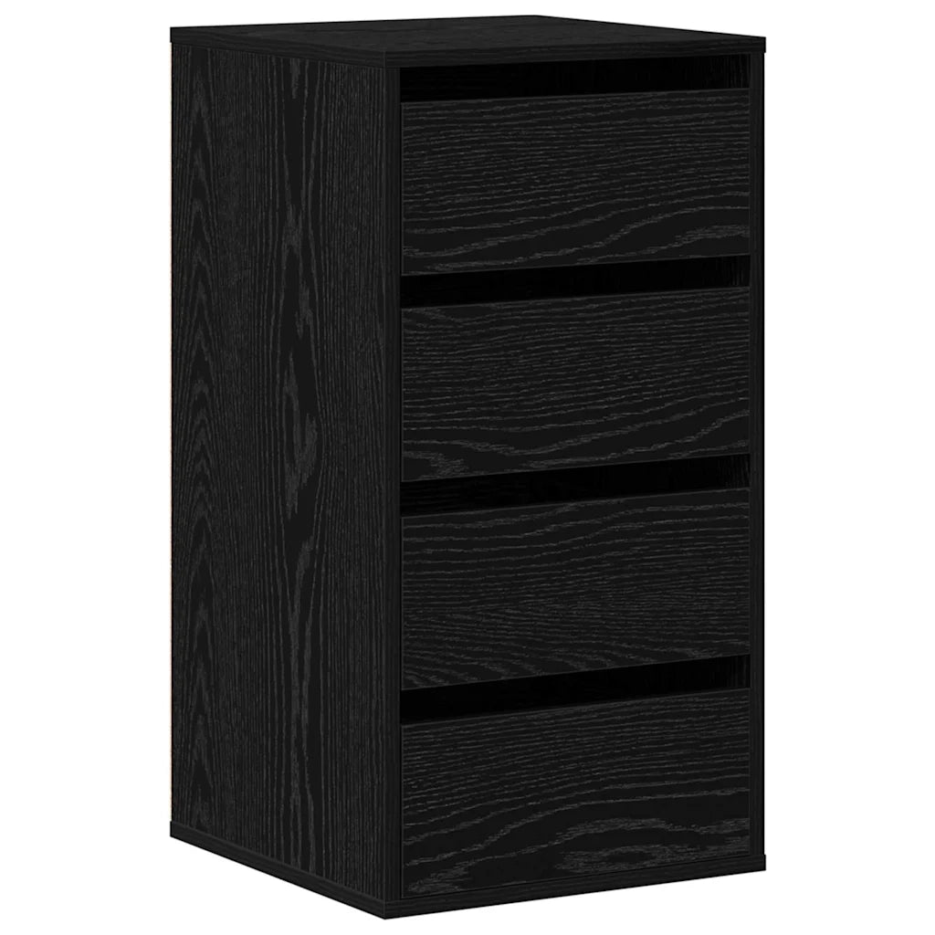 Mobile con Cassetti Nero 40 x 41 x 76 cm Legno multistrato CFW7167613