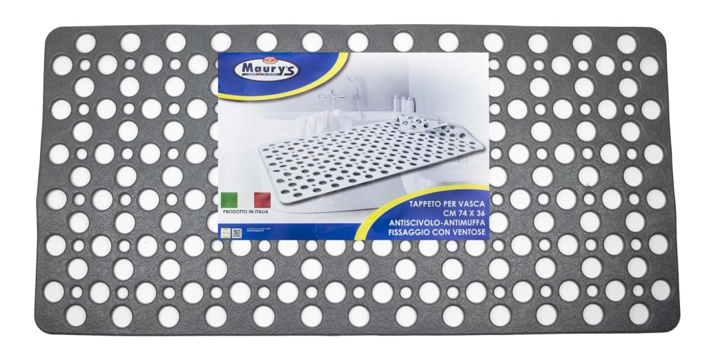 MAURY'S TAPPETO VASCA 74X36CM GRIGIO