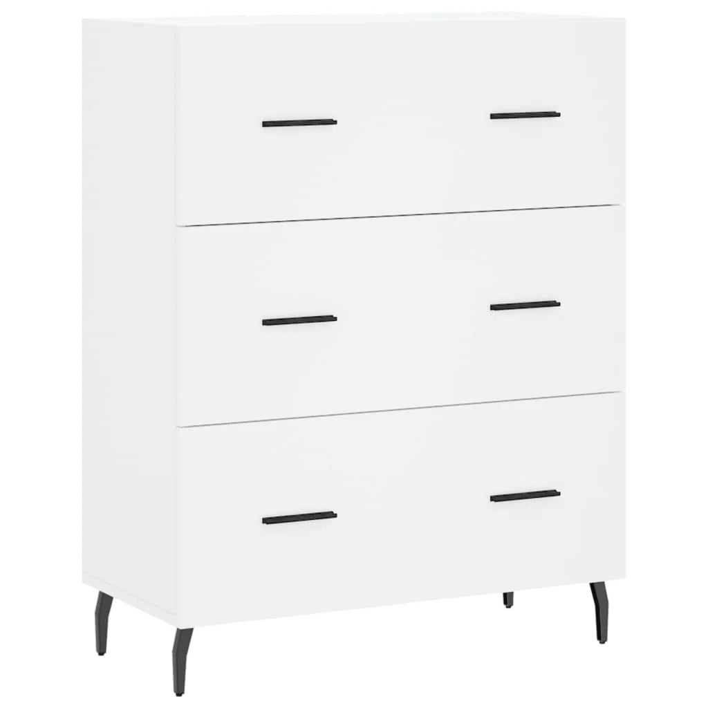 Buffet credenza cassettiera armadio mobile contenitore organizer cucina soggiorno salotto alto 69,5 x 34 x 180 cm legno ingegnerizzato bianco 02_0032596