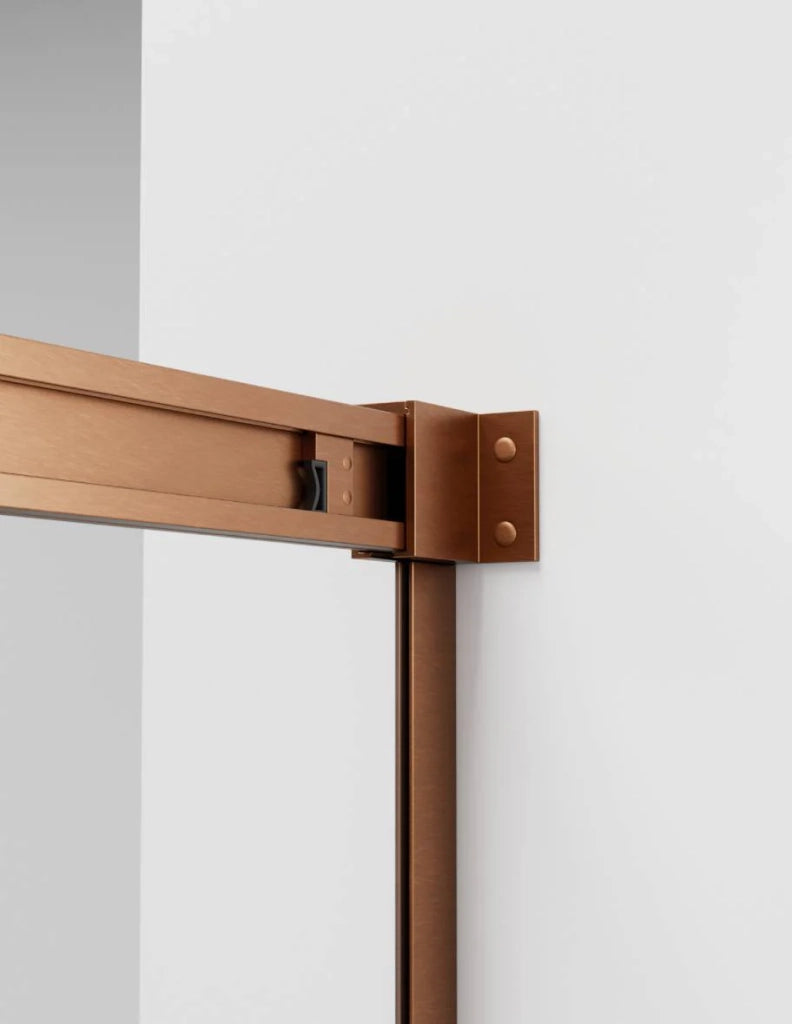 Porta doccia scorrevole 1+1 THALASSA (BASIC) 160 cm Profilo Rame vetro trasparente