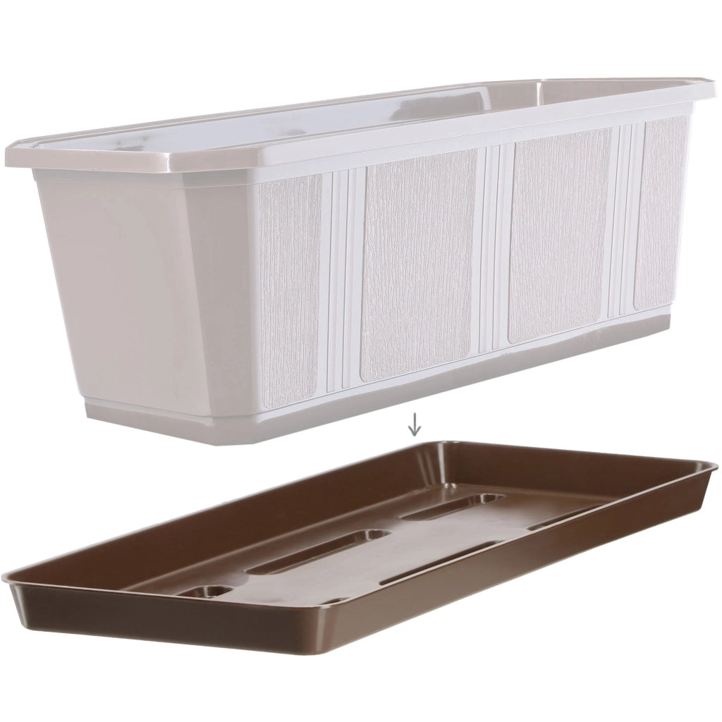 Supporto per vaso da fiori KADAX 40 cm, fioriera da balcone, vassoio in plastica