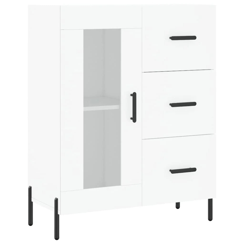 Buffet credenza cassettiera armadio mobile contenitore organizer per cucina soggiorno salotto 69,5 x 34 x 90 cm legno ingegnerizzato bianco 02_0030417