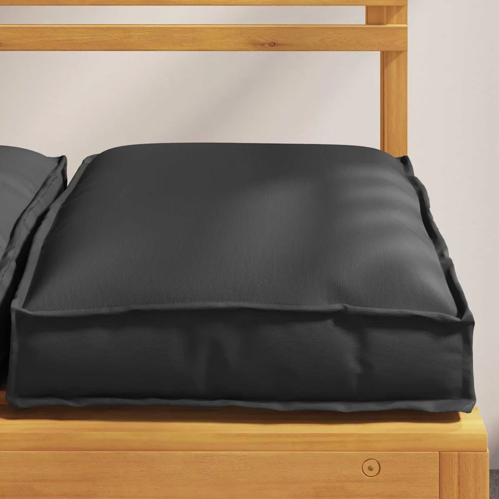 Cuscino 2 pcs Nero 40 x 40 x 8 cm Tessuto Oxford 42001582