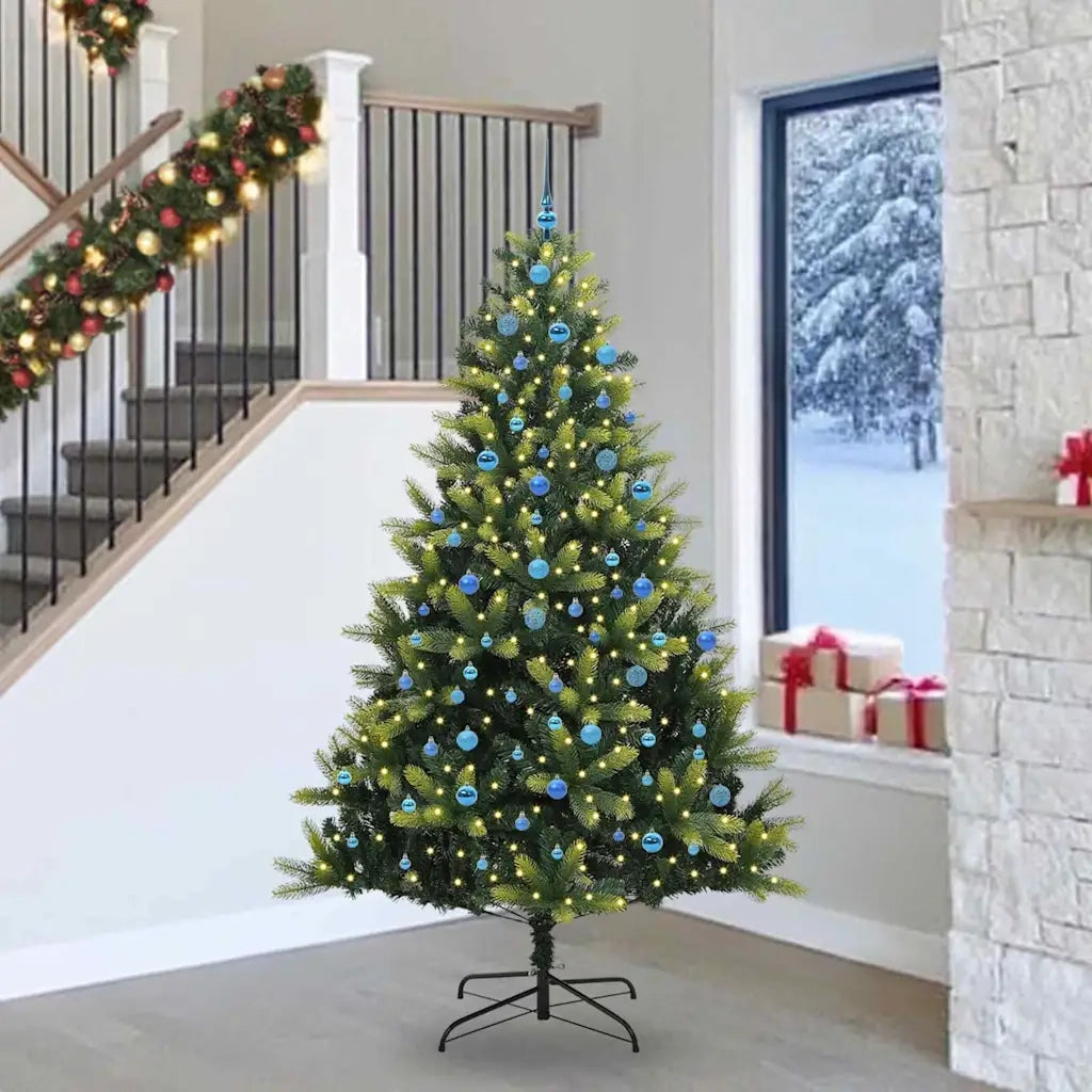 Albero di Natale | Decorazioni natalizie Artificiale a Cerniera con 300 LED 240 cm