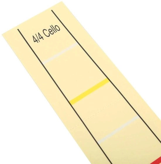 Guida alle posizioni per violoncello - Decalcomanie per violoncello - Etichette per principianti - Adesivo robusto - Adatto per violoncello 4/4, 3/4, 1/4, 1/2, 1/8 - Decalcomanie per violoncello