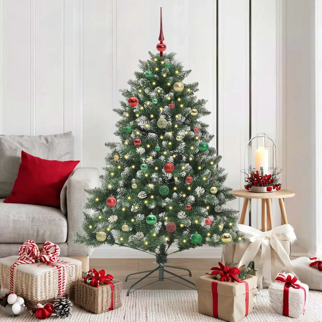 Albero di Natale | Decorazioni natalizie artificiale con 150 LED Verde 150 cm