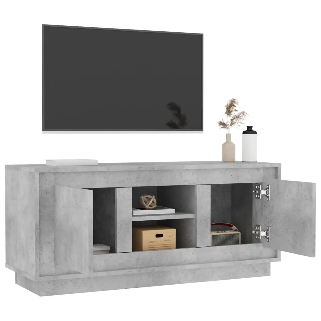 Mobile Porta TV Grigio Cemento 102x35x45cm in Legno Multistrato 819864