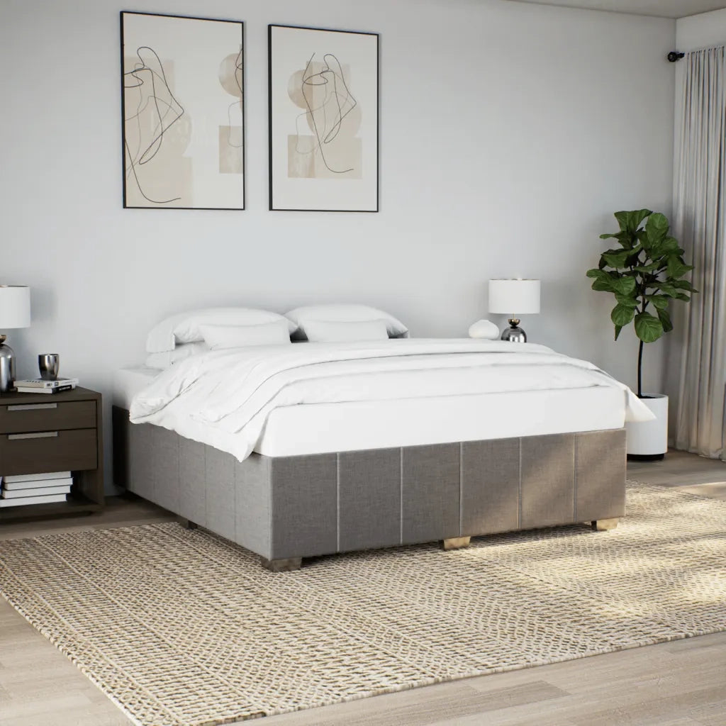 Giroletto senza Materasso Tortora 200x200 cm in Tessuto 3284864