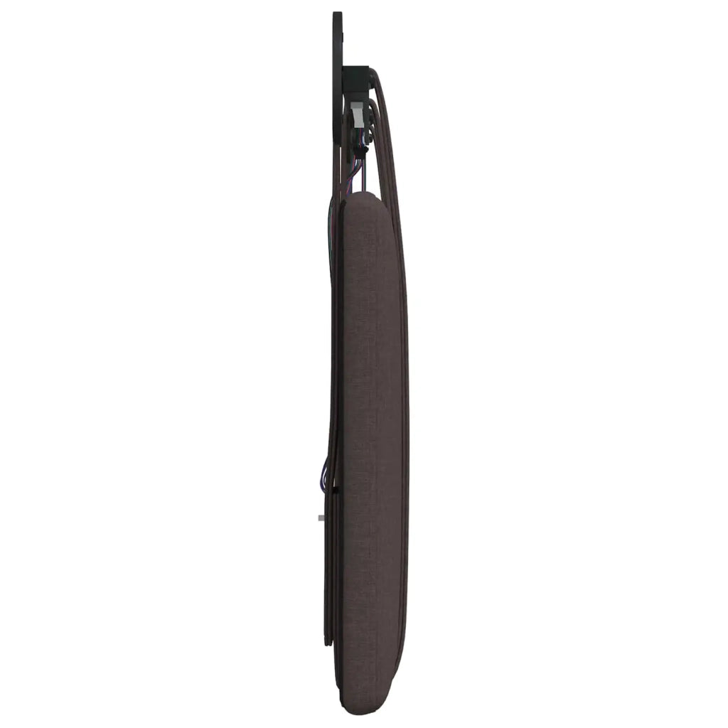 Testiera sospesa Con luce LED Marrone Scuro Tessuto