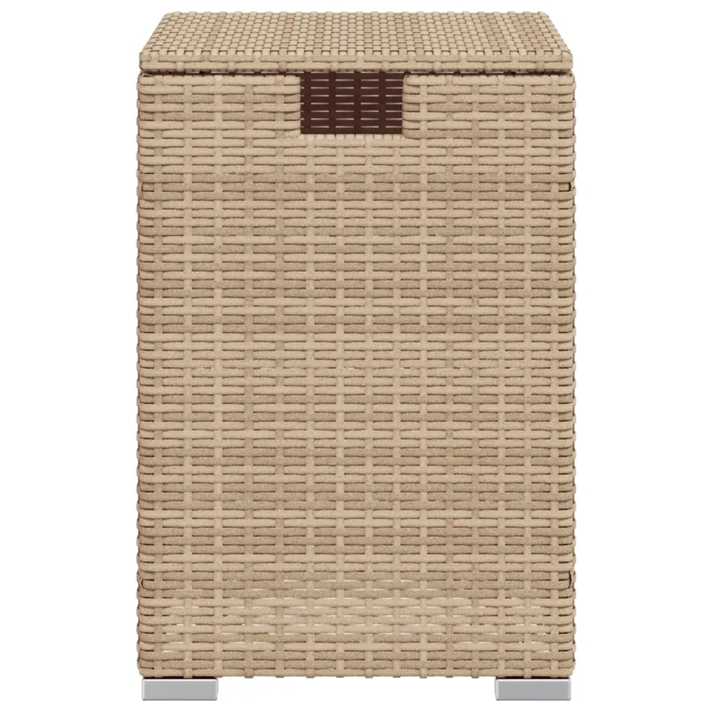 Tavolo Copri Serbatoio Propano Beige 40x40x60 cm in Polyrattan 366297
