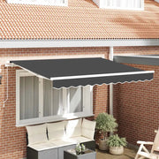 Tenda Retrattile Antracite 250 x 200 cm Tessuto 3329369