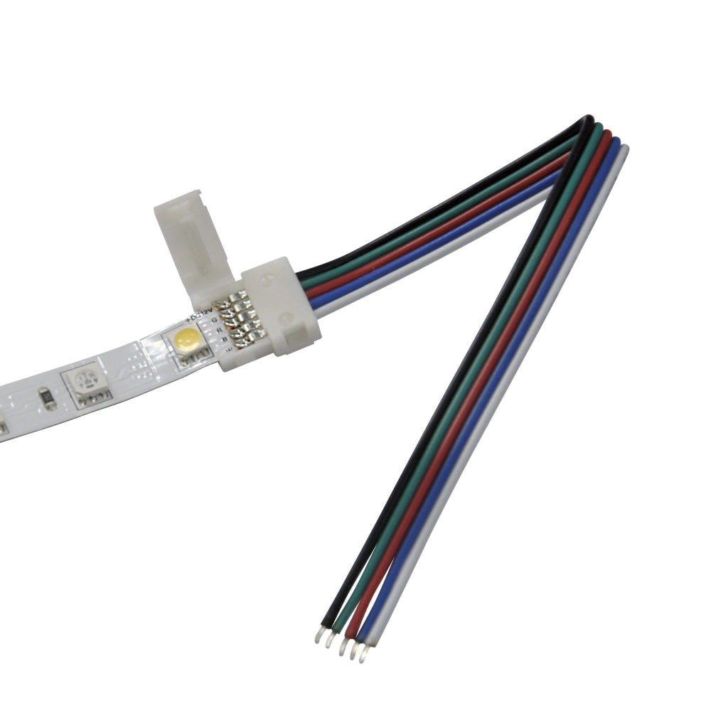 Connettore alimentazione RGBW 10mm 5pin 12-24V 3A Polux