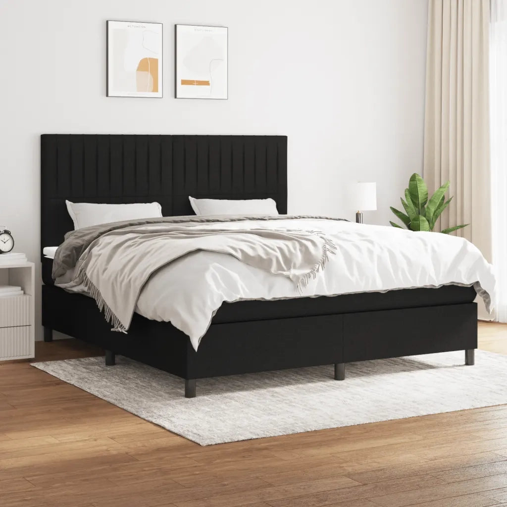 Giroletto a Molle con Materasso Nero 180x200 cm in Tessutocod mxl 123660