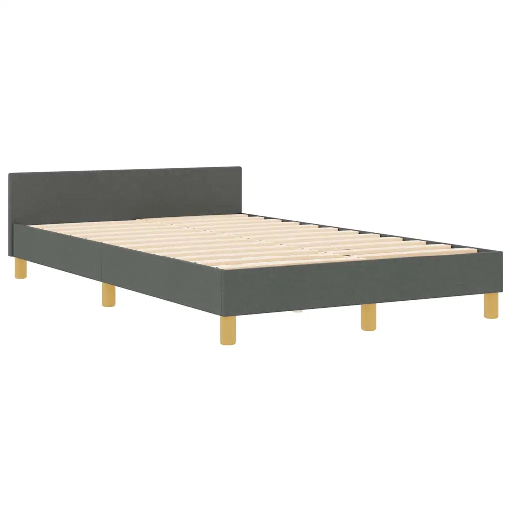 Struttura del letto Grigio scuro 120 x 200 cm Tessuto 3344796