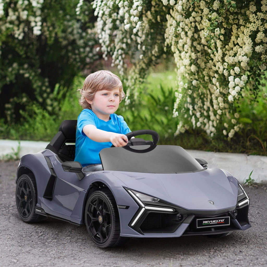 Auto Elettrica per Bambini 3-5 Anni ¨C Xylo ¨C Telecomando, Grigio, Plastica e Metallo