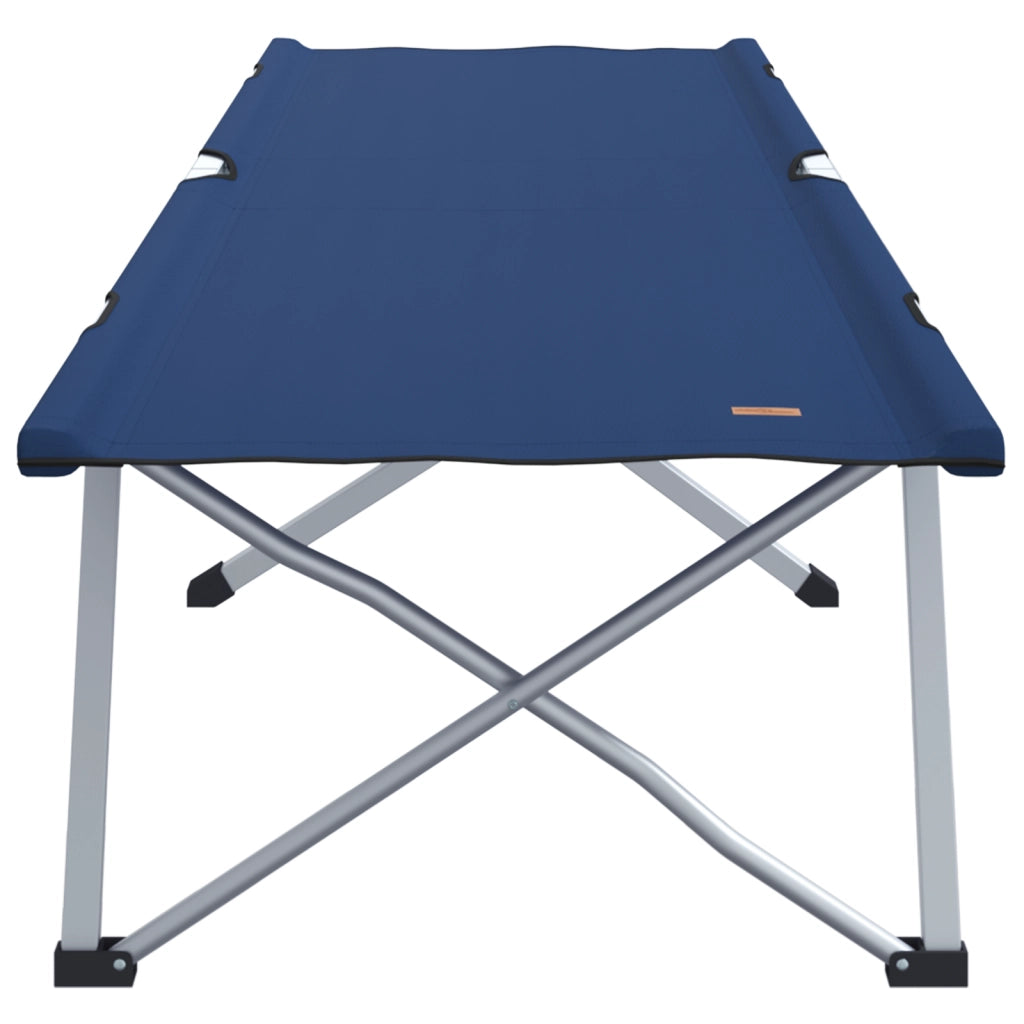 Set di letti da campeggio pieghevoli Blu Tessuto e Metallo Compatto
