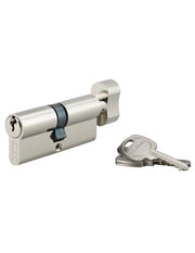 Cilindro STD con pomolo 40 x 40 mm, nichelato, 3 chiavi – THIRARD