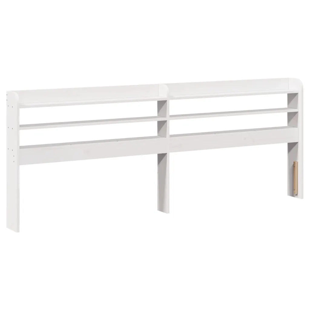 Giroletto senza Materasso Bianco 200x200 cm Legno Massello Pino 3306916