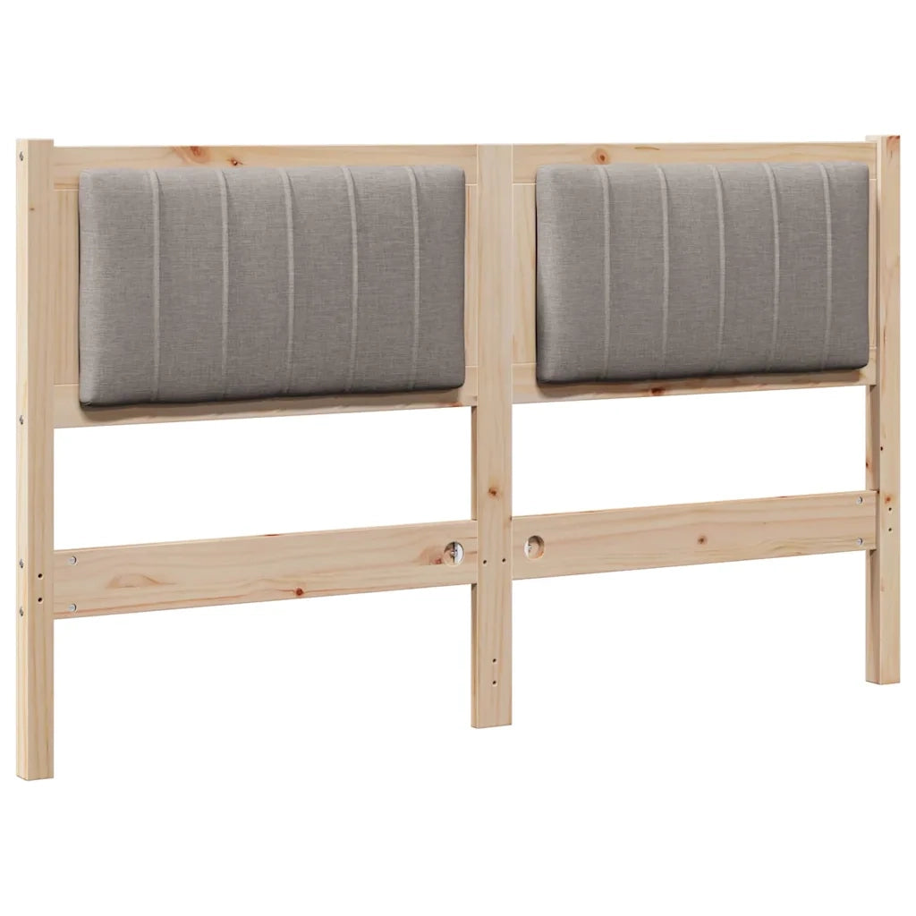 Testiera imbottita con testiera Marrone 140 cm Pino massello