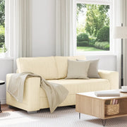 Divano Divanetto Crema 180x77x82 cm Tessuto di Velluto a Coste 4105202