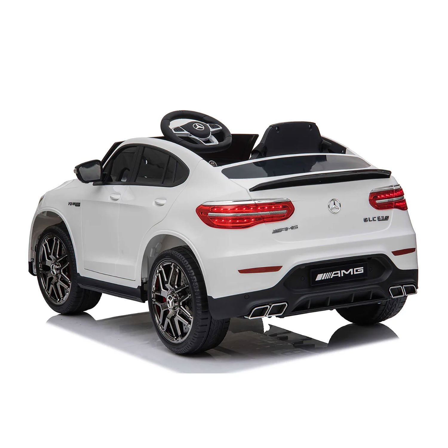 Macchina Elettrica per Bambini Licenza Ufficiale Mercedes AMG GLC63S Coupè 10,8V 5,4 Ah Bianco