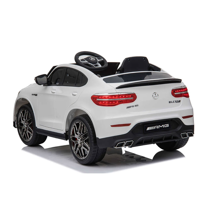 Macchina Elettrica per Bambini Licenza Ufficiale Mercedes AMG GLC63S Coupè 10,8V 5,4 Ah Bianco