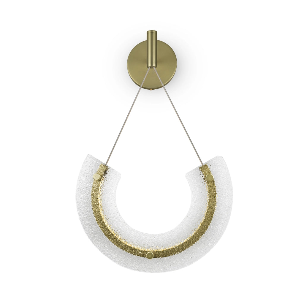 Maytoni applique contemporanea Maya 1 luce LED integrato oro alluminio vetro
