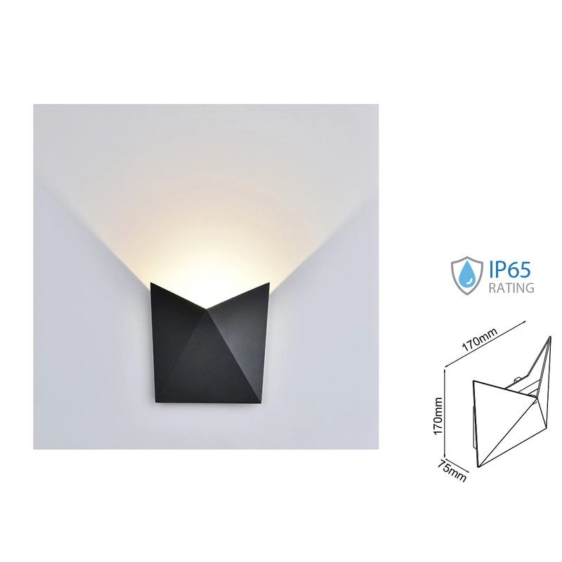 Applique Lampada LED da Muro Scudo a Tasca 5W 4000K Carcassa Grigia IP65 SKU-8285
