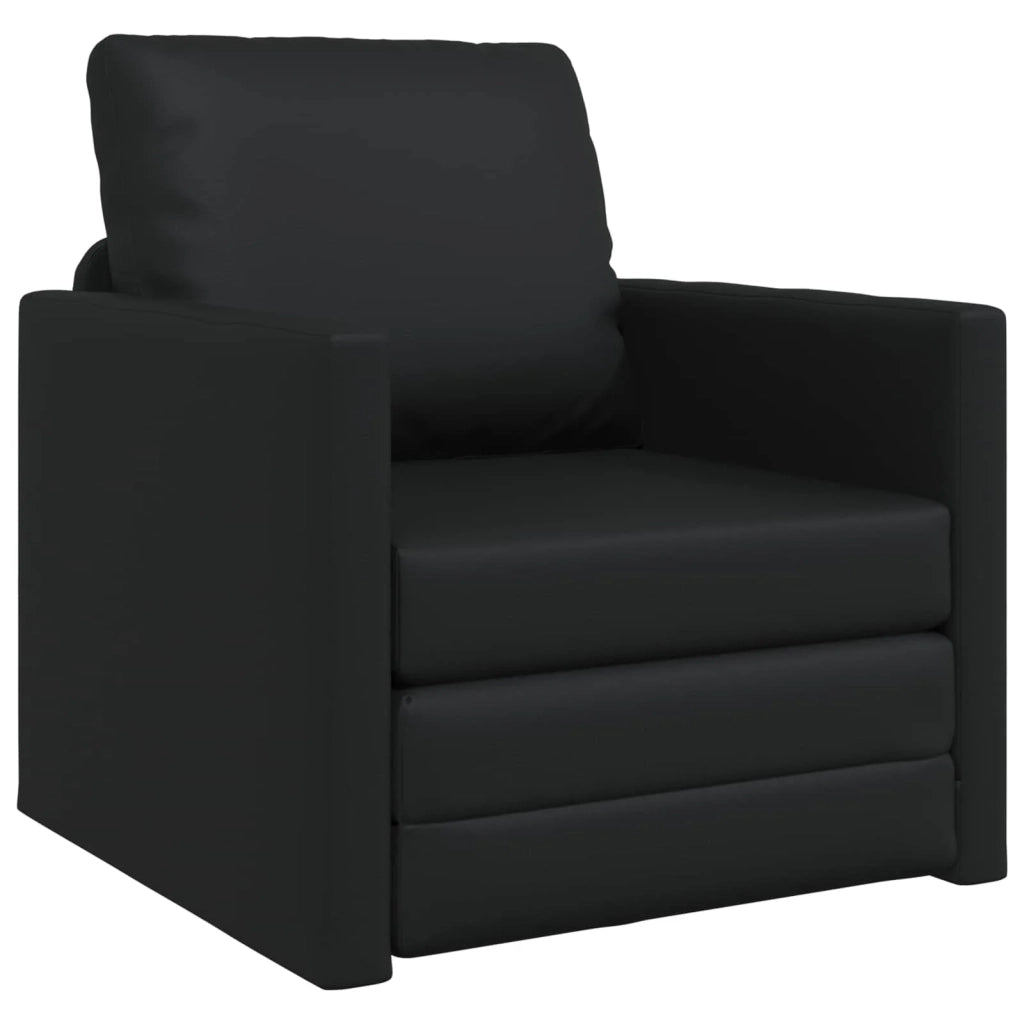 Divano letto 60cm Nero Pelle Artificiale 4106635