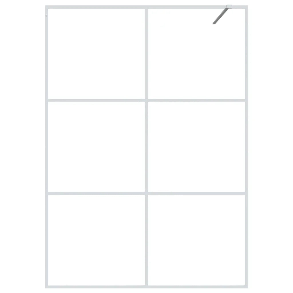 Parete Doccia Walk in Bianca 140x195 cm Vetro Trasparente ESG CFW4540304