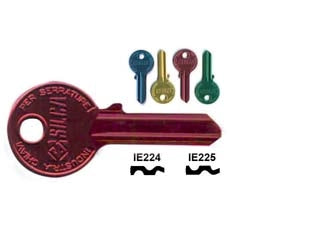 CHIAVI PER CILINDRI ISEO 4 SPINE GRANDI- - IE225U SX ultralite rosse - 10 pezzi SILCA