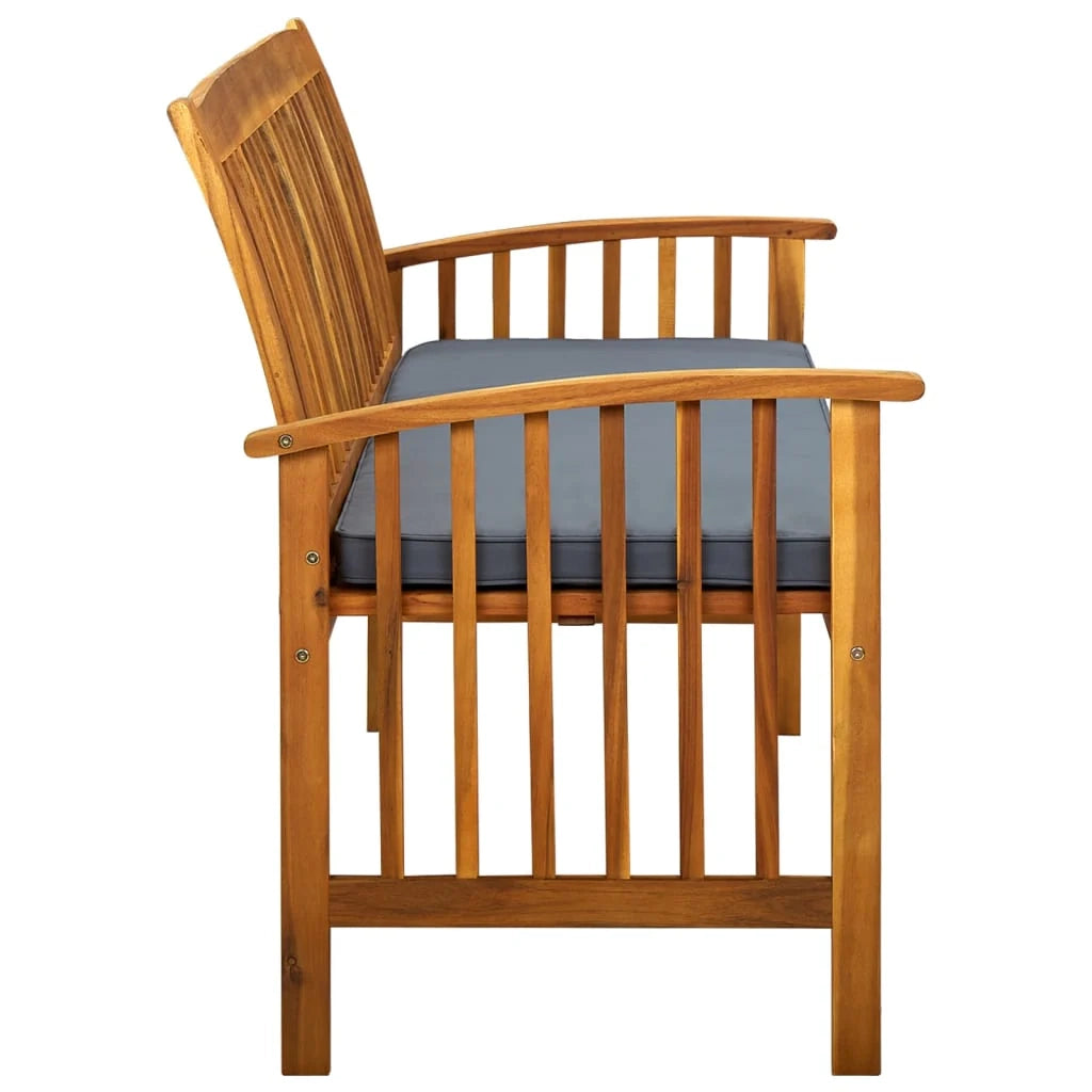 Panca da giardino mobili da esterno per patio terrazza con cuscino 147 cm legno massello di acacia 02_0011430