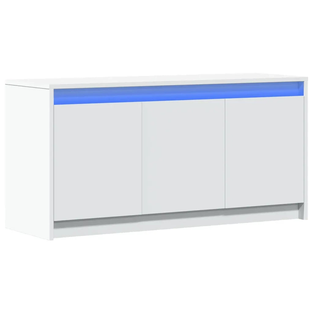 Mobile Porta TV con LED Bianco 100x34x50 cm in Truciolato