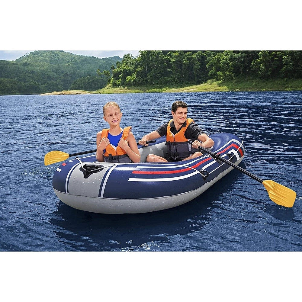 Trade Shop - Set Canotto Gonfiabile Gommone Treck X1 228x121x36cm Con Remi Pompa Pedale 61083 -