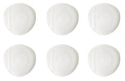 Set 6 Piatti Piani Ø25,5 cm in Porcellana Allluminica Kaleidos Aluxina Miami Bianchi