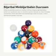 Pallini da Biliardo 32MM - 16 pezzi - Materiale Poliester - Duraturo - Adatto per Camere da Gioco - Materiale Ecologico - Minibilardini