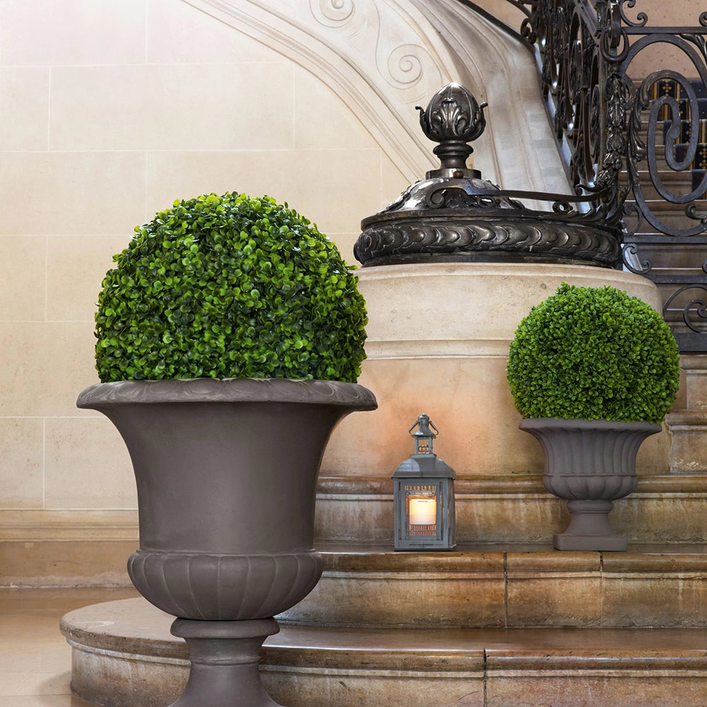 Greenball Sfera Di Bosso Decorativa Siepe Finta Artificiale Con Foglie 2 Misure Ø28/38 Cm Realistica UV Resistente Palla Foglie Verde Giardino Per Ambienti Esterni Interni  - 28