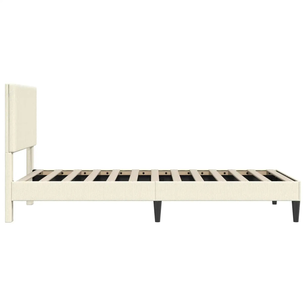 Struttura del letto Crema 100 x 200 cm Tessuto in Cords 42027718