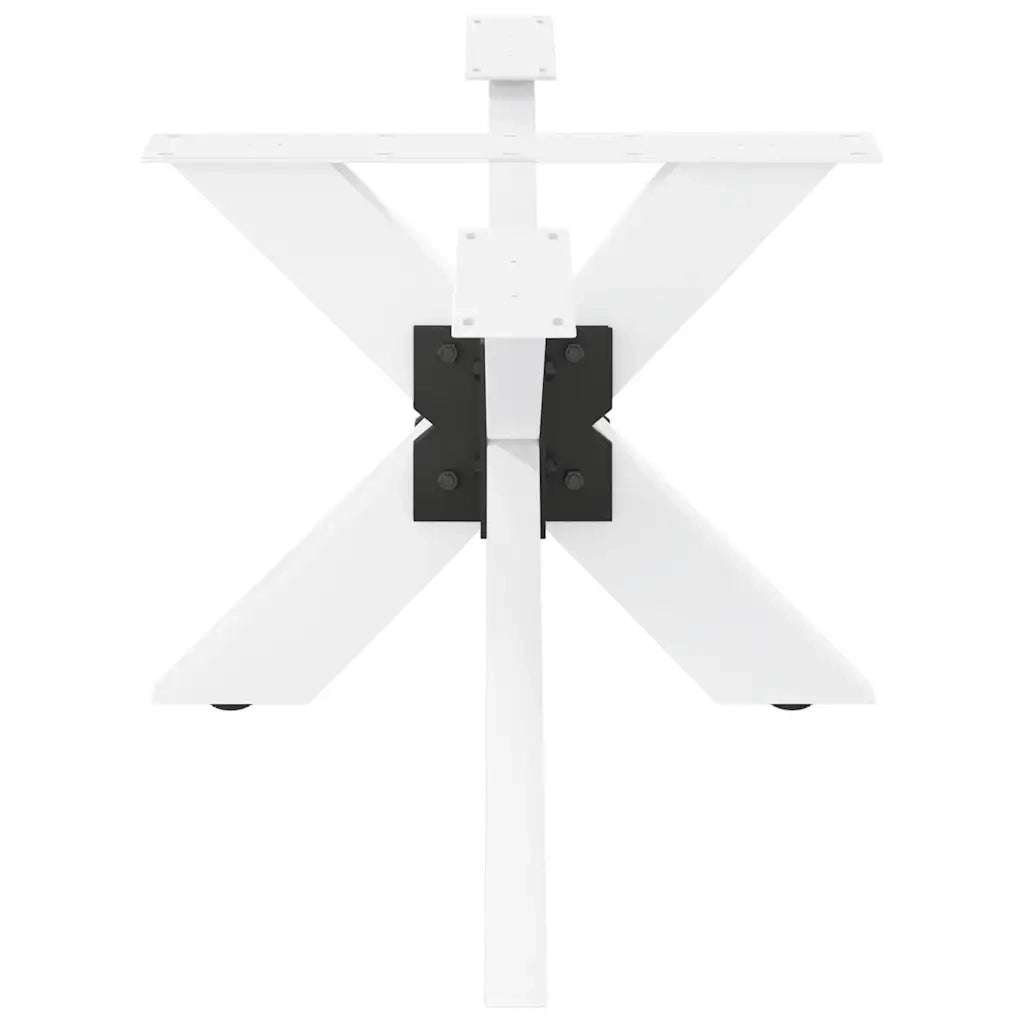 Gamba per tavolino da caffè a forma di ragno bianca 98x58x(42-43) cm in acciaio 4013109