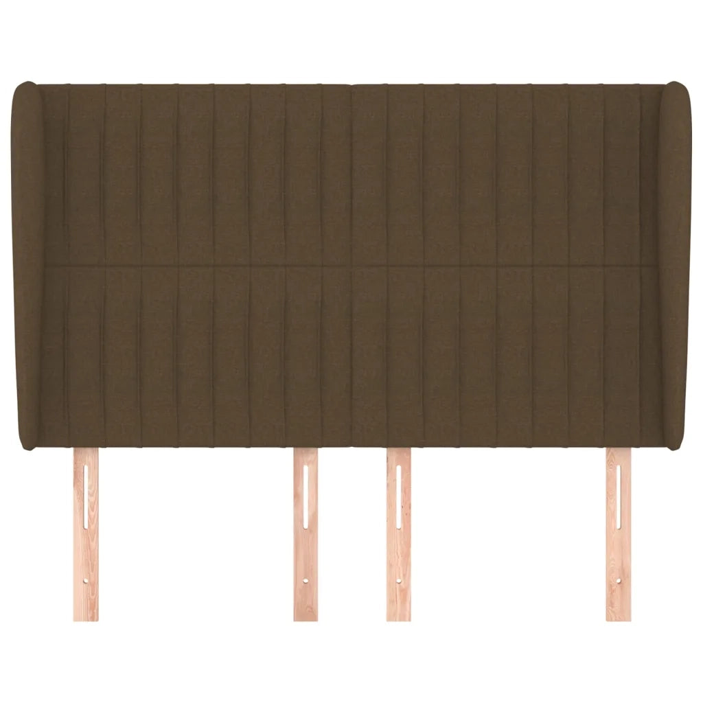 Testiera ad Orecchio-Testata con Orecchie MarroneScuro147 x 23 x 118/128cm inTessuto 211180