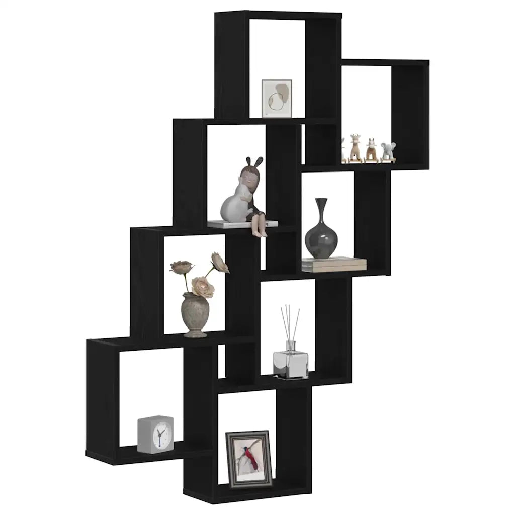 Scaffale da parete Rovere Nero 90 x 15 x 119,5 cm 862650