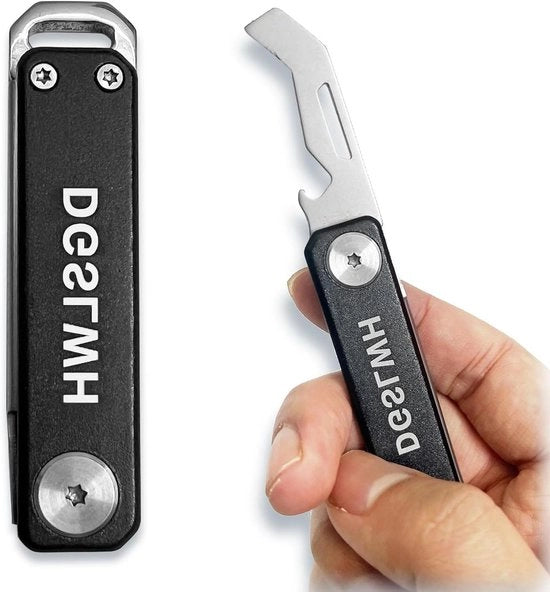 Utility Mes Cutter Multifunzionale con Flesapertura e Unboxing 2 in 1, Ideale per Ufficio, Scuola e Casa (Nero)