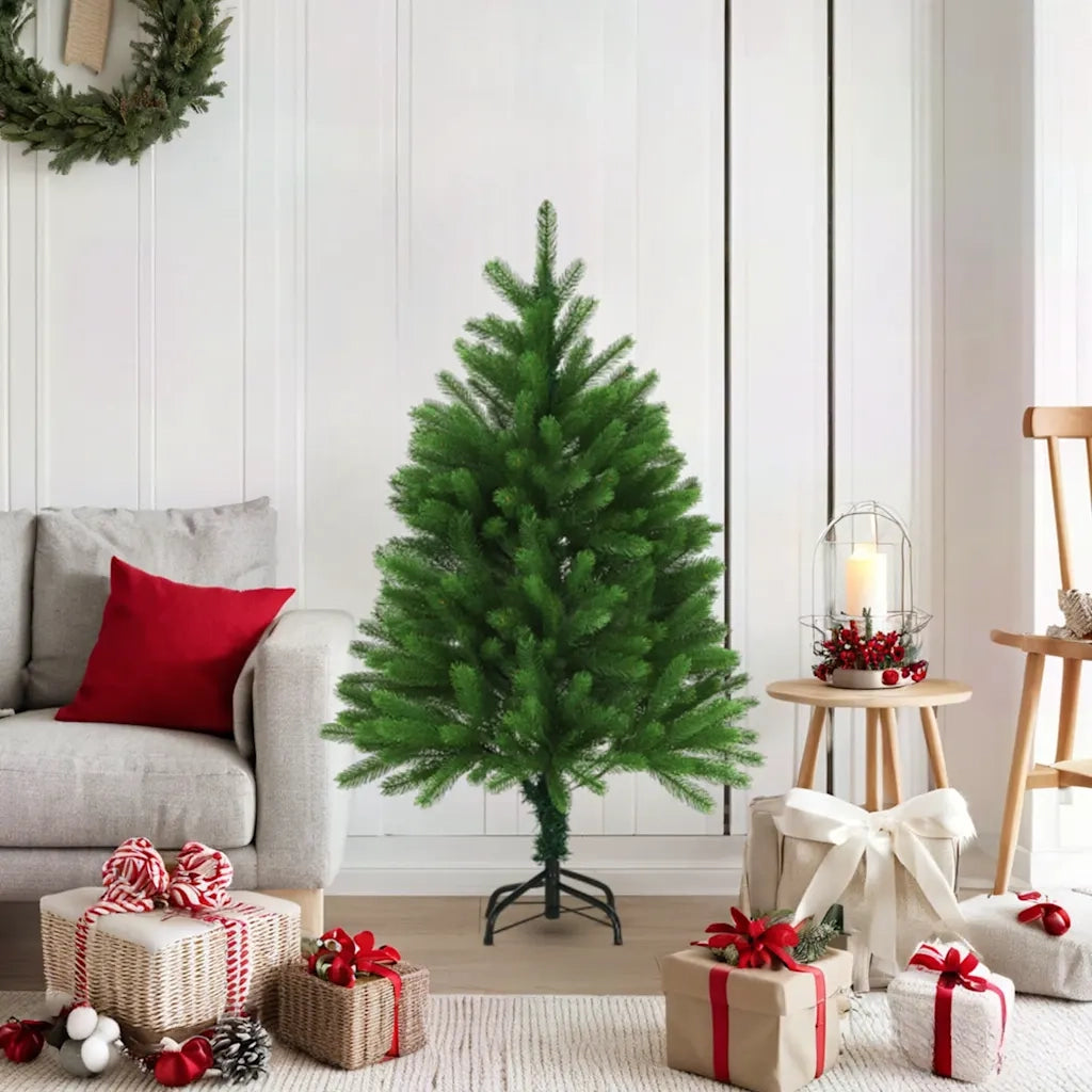Albero di Natale Artificiale-Albero Natalizio Realistico con Punte 120 cm Verde
