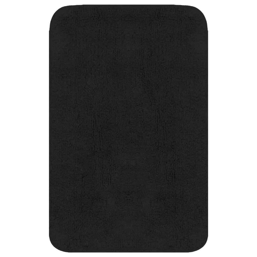 Tappeto da bagno 2 pezzi tessuto antracite 02_0005726