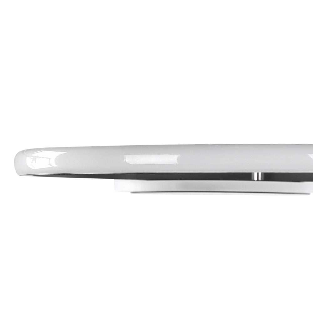 Lampada da soffitto in alluminio acrilico bianco e Nero integrato con luci a LED di forma rotonda plafoniera moderna glamour illuminazione