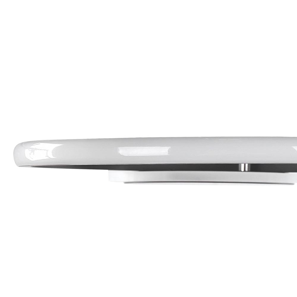 Lampada da soffitto in alluminio acrilico bianco e Nero integrato con luci a LED di forma rotonda plafoniera moderna glamour illuminazione