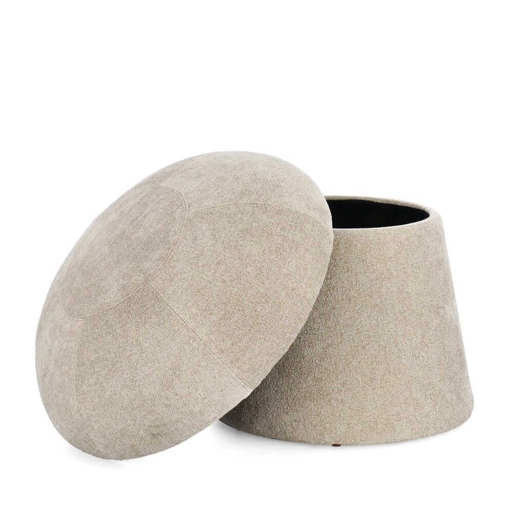 Pouf a Fungo in Tessuto Ciniglia Design Moderno - CELINE