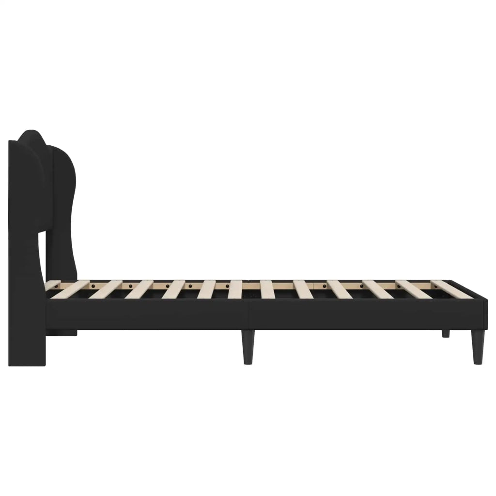 Struttura del letto con testiera Nero 90 x 190 cm Similpelle 3414688