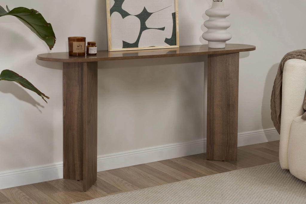 Consolle in legno "Sira" - 150 x 35 x 75 cm - Noce
